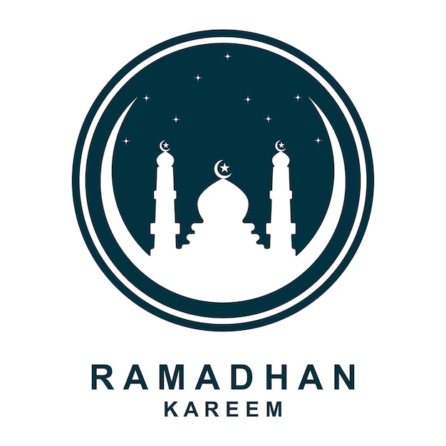 Ramadan logo vector ramadan flyer image with template illustration