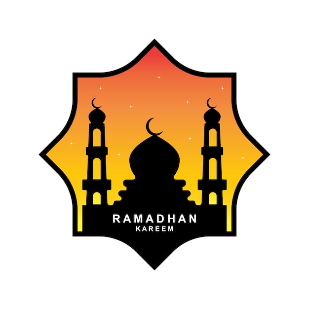 Ramadan logo vector ramadan flyer image with template illustration