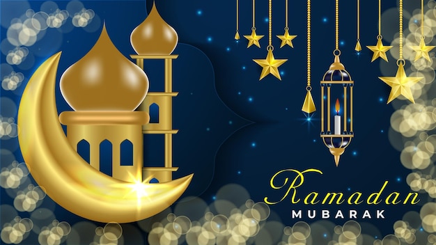 Ramadan luxe en gouden achtergrondontwerp