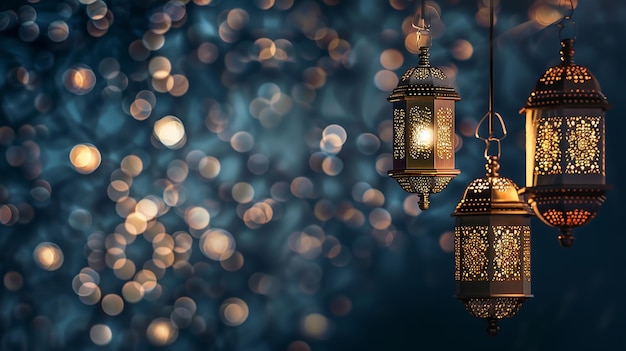 Vector ramadan met lentelontwerp achtergrond