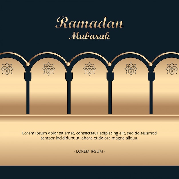 Illustrazione del fondo di progettazione del ramadan mubarak