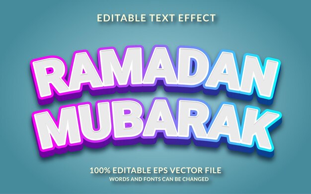 Ramadan mubarak editable text effect