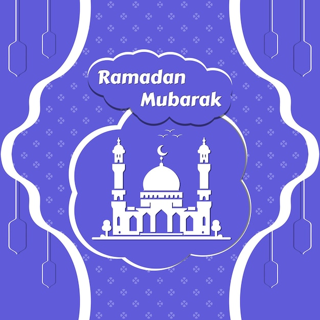 Ramadan mubarak greeting card ramadan kareem islamic post design