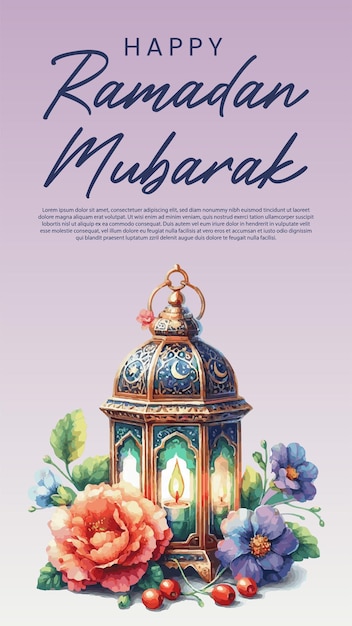 Vettore modello di biglietto di auguri ramadan mubarak eid al fitr illustrazione vettoriale