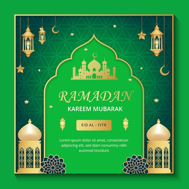 Ramadan mubarak instagram social media postbanner premium