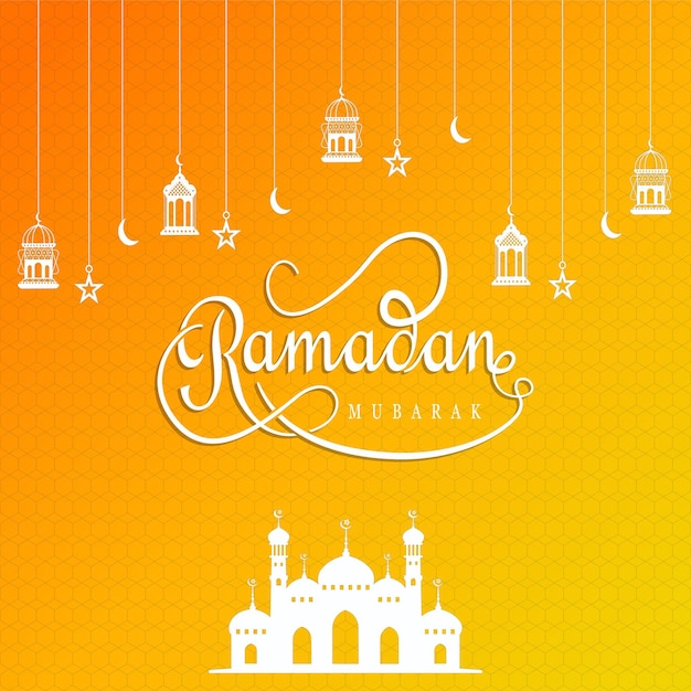 Ramadan Mubarak islamitische vector typografie Realistische stijl Ramadan uitnodigingen sjablonen