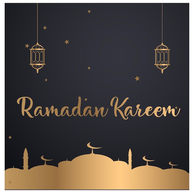 Ramadan mubarak kareem cartoline auguri mese santo prega ramzan