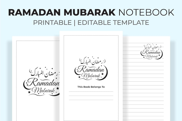 Ramadan Mubarak Notebook