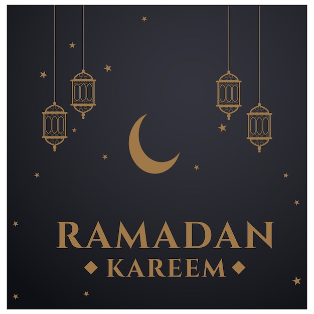 Vector ramadan mubarak post kaart vector geest