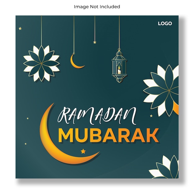 Ramadan Mubarak Social Media Postbanner Premium vector