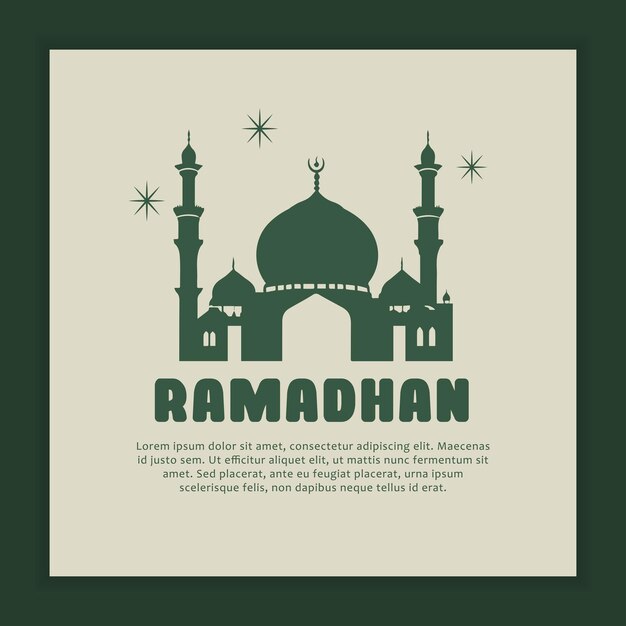 Ramadan Mubarak sociale media banner sjabloon plat illustratie vectorgrafiek Perfect voor islamitische