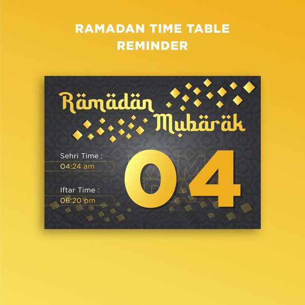 Ramadan mubarak tijdschema islamitische kalender vasten herinnering