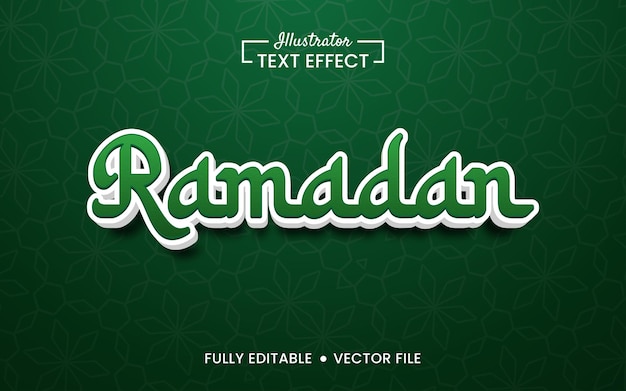 Effetto testo modificabile ramadan mubarok