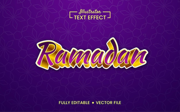 Effetto testo elegante ramadan mubarok