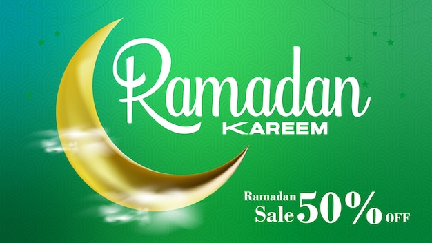 Vettore modello eid per banner post vendita dell'offerta ramadan