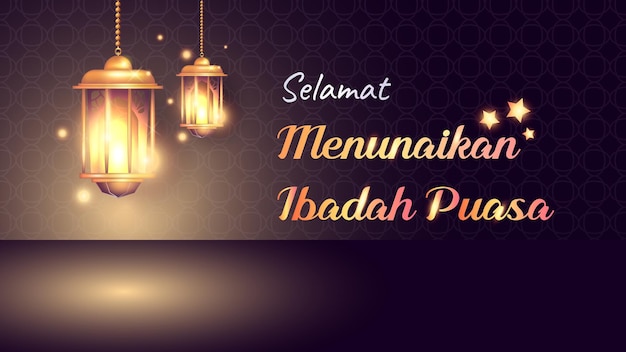 ramadan ontwerp, groet selamat menunaikan ibadah puasa. ramadan