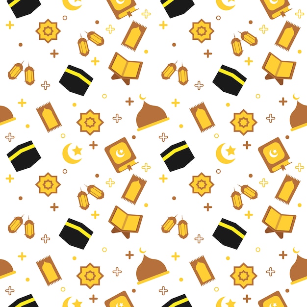 Ramadan pattern with white background