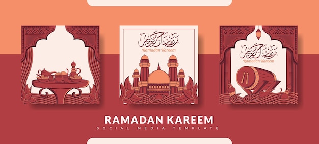 Ramadan post template collection