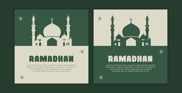 Ramadan poster sociale media post vector illustratie