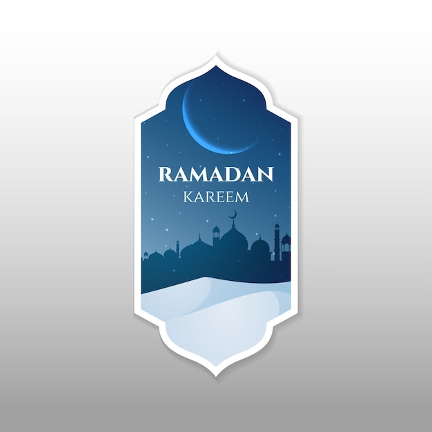 Ramadan premium label badge vector transparante achtergrond