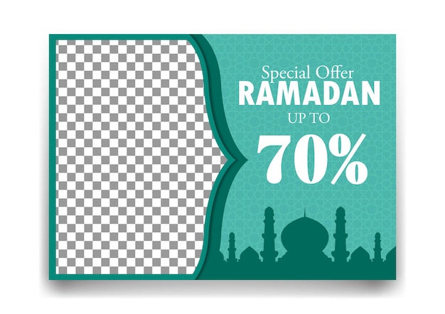 Ramadan ramadhan kareem banner flyer sociale media wenskaartsjabloon