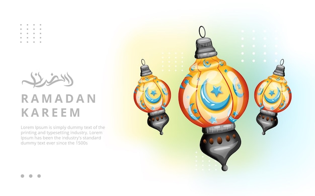 Vector ramadan realistic background