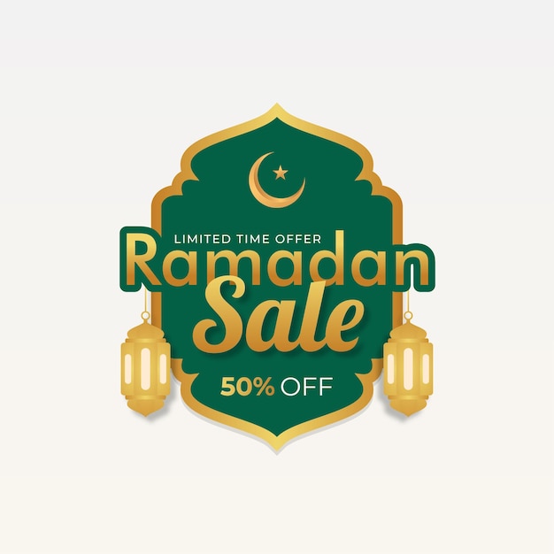 Ramadan Sale badge illustration vector