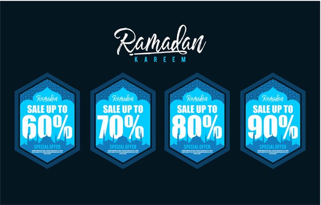 Vector ramadan sale badges