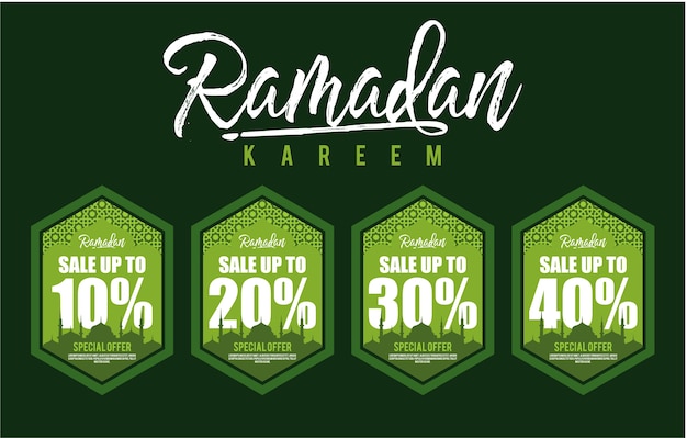 Vector ramadan sale badges