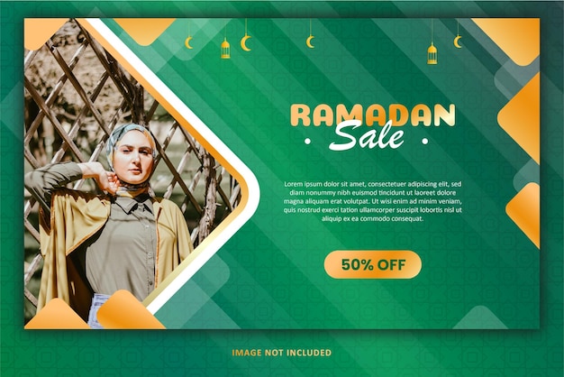 Ramadan sale banner template