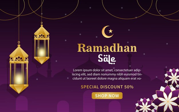 Ramadan sale banner template