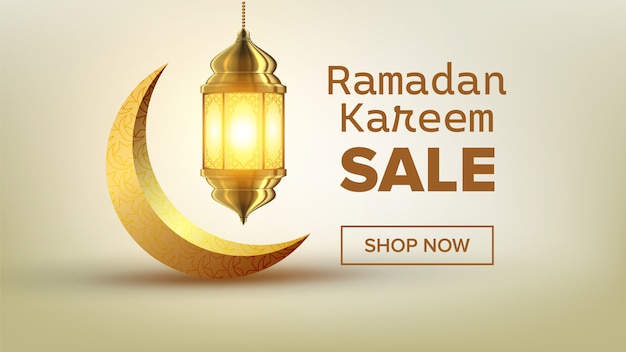 Banner di vendita del ramadan