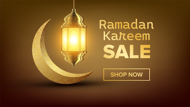 Banner di vendita del ramadan