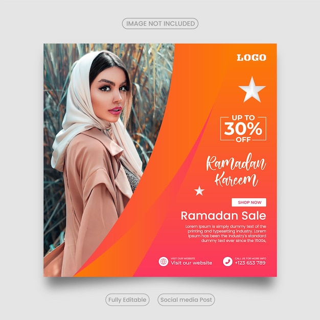 라마단 판매 또는 eid 소셜 미디어 게시물 템플릿 광고 게시물 판매 게시물 Instagram 광고