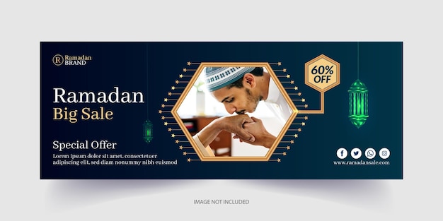 Ramadan sale facebook-omslagontwerp