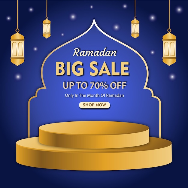 Ramadan Sale Flyer Template Free Vector