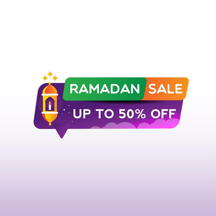 Ramadan sale logo banner for promotion on social media or website