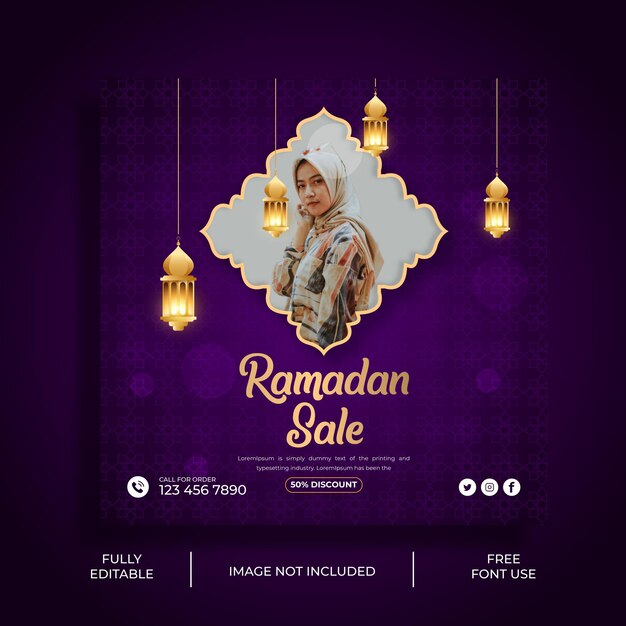 Ramadan sale Luxe social media post ontwerpsjabloon