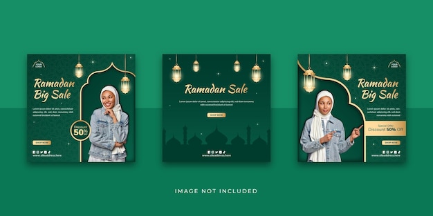 Ramadan sale social media instagram post template