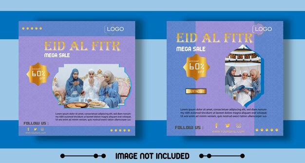 Ramadan Sale Social Media Post Banner Template editable vector illustration