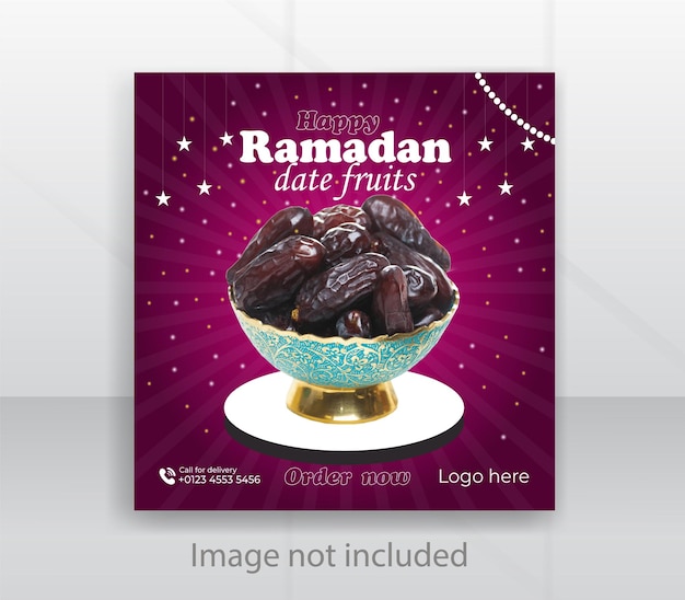 Vector ramadan sale social media post design template