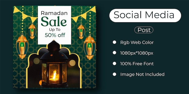 Vendita ramadan social media post promozione design modello premium vendita eid eps