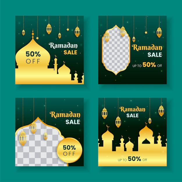 Vector ramadan sale social media post template