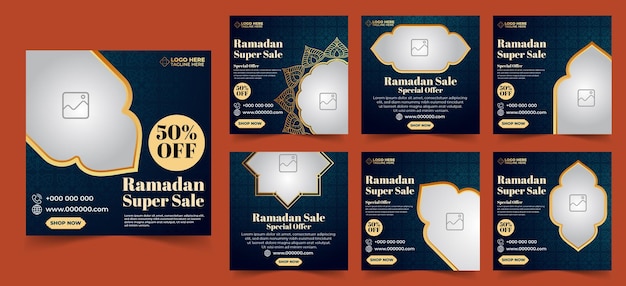 Post sui social media di vendita del ramadan