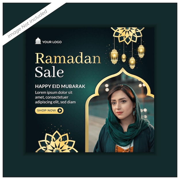 Vector ramadan sale social media template