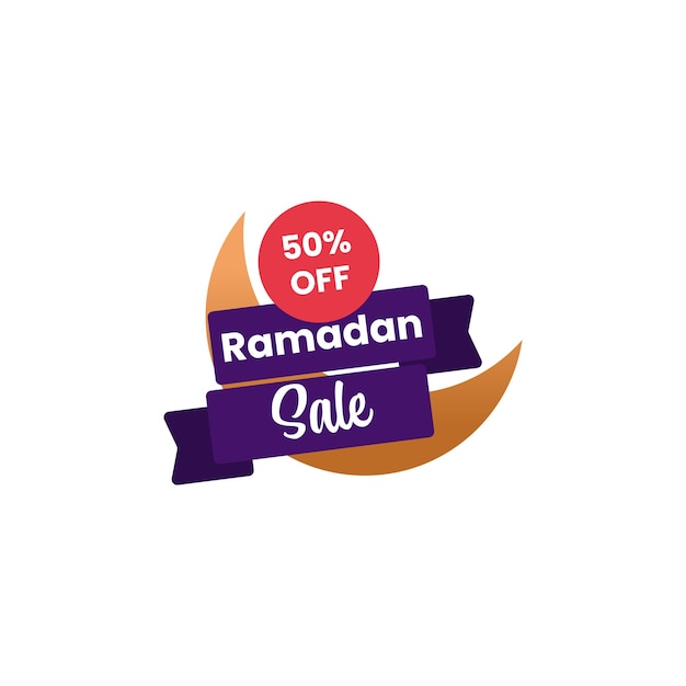 Ramadan sale tag label special offer template design