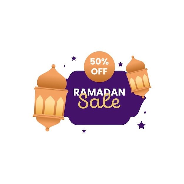 Ramadan sale tag label special offer template design