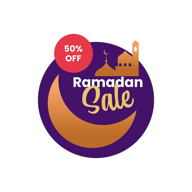 Ramadan sale tag label special offer template design