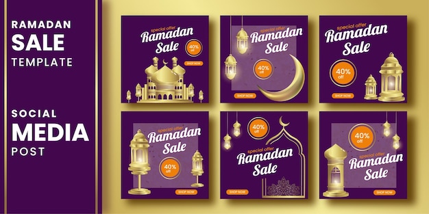 Vector ramadan sale template