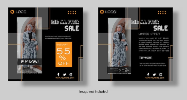 Ramadan sales banner promotion template